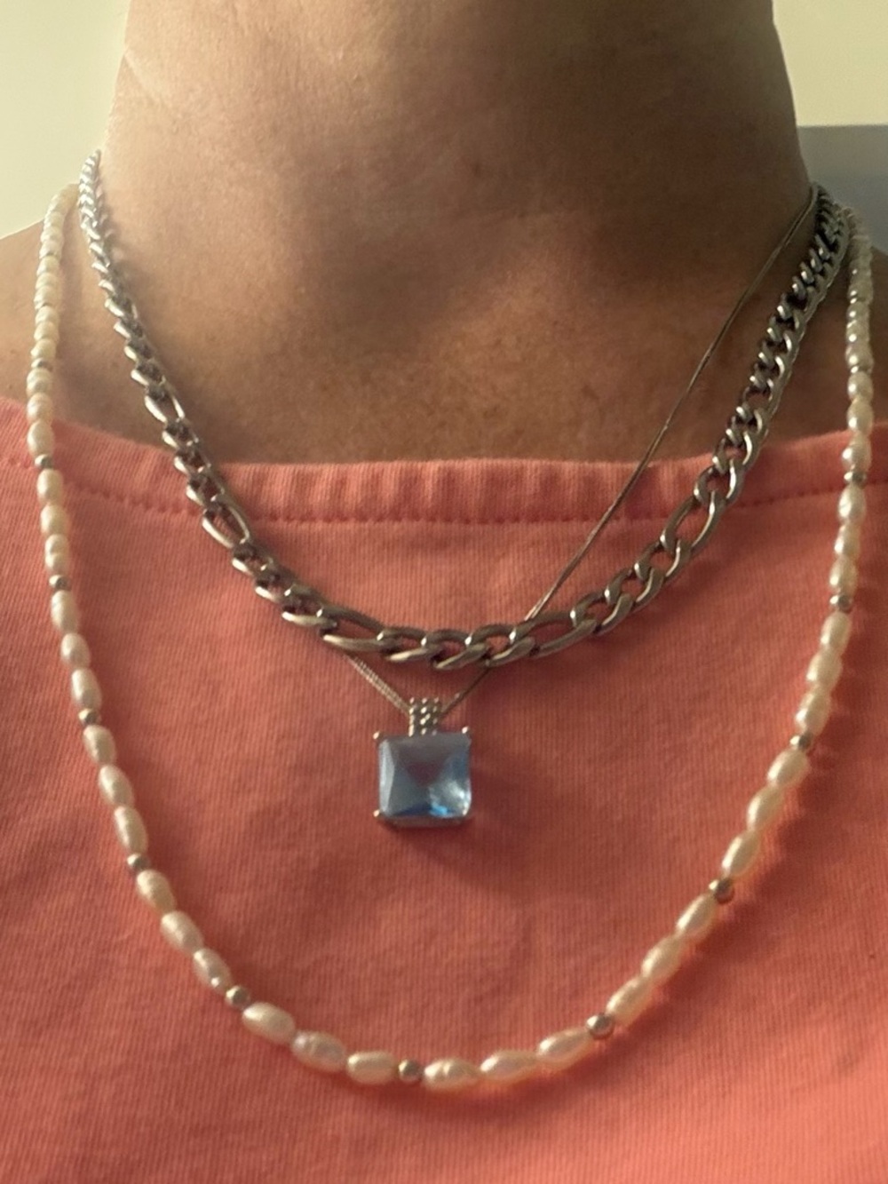 Silver Figaro Chain Necklace